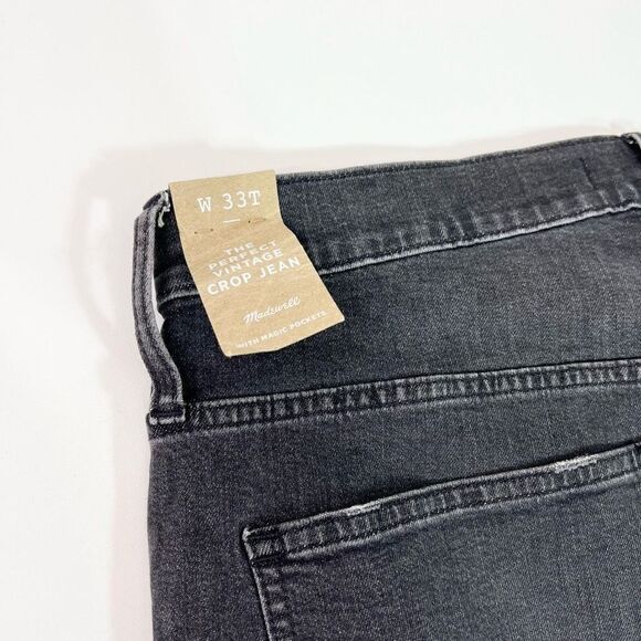 Madewell The Perfect Vintage Crop Jeans Womens 33T Blue Cotton Blend Stretch - Picture 11 of 13